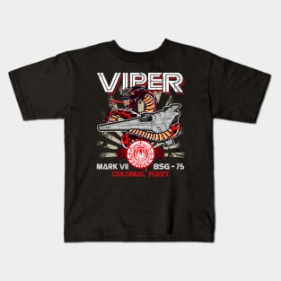 Viper Mark VII BSG 75 Colonial Fleet Kids T-Shirt